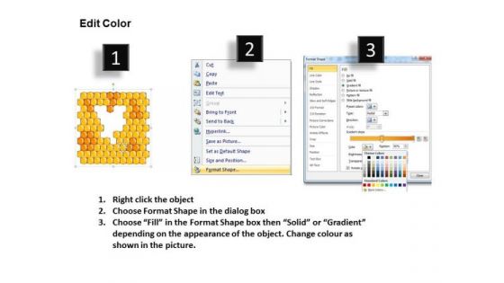 Hexagonal Combs Ppt Slide