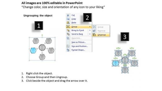 Hexagonal Shapes 5 Stages Circular Process Ppt Sample Of Small Business Plan PowerPoint Slides