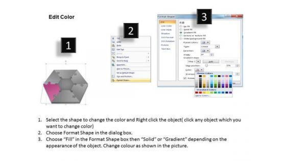 Hexagonal Unidirectional Shape For Process Flow Ppt Simple Business Plans PowerPoint Templates