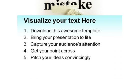 Hiding Mistakes Metaphor PowerPoint Templates And PowerPoint Backgrounds 0711