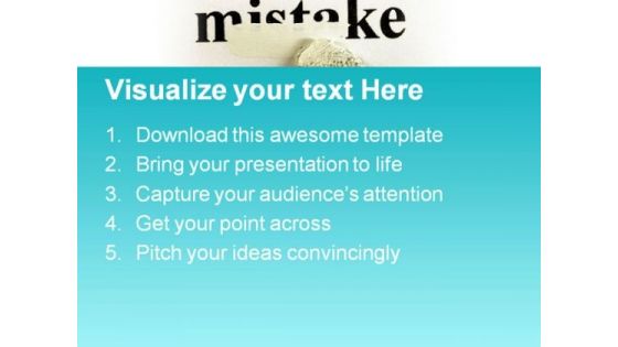 Hiding Mistakes Metaphor PowerPoint Templates And PowerPoint Backgrounds 0711