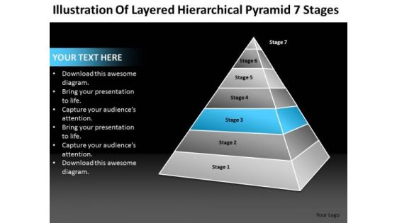 Hierarchical Pyramid 7 Stages Ppt Sample Business Plans For Small PowerPoint Templates