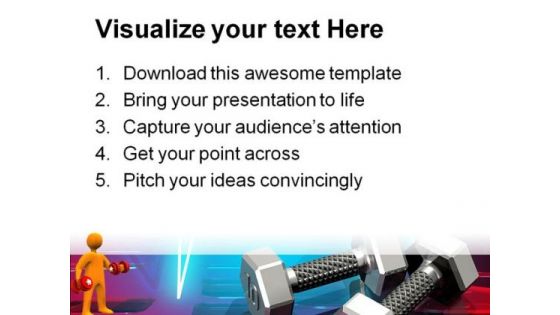 High Tech Work Out Health PowerPoint Themes And PowerPoint Slides 0311