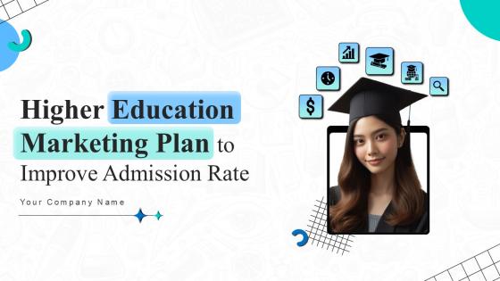 Higher Education Marketing Plan To Improve Admission Rate PPT Sample Strategy CD V