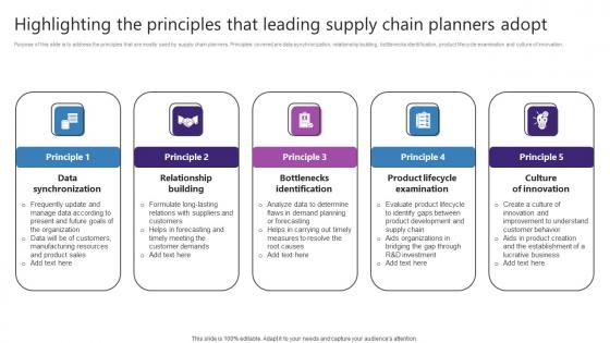 Highlighting The Principles That Leading Supply Chain Strategic Plan For Enhancing Pictures Pdf