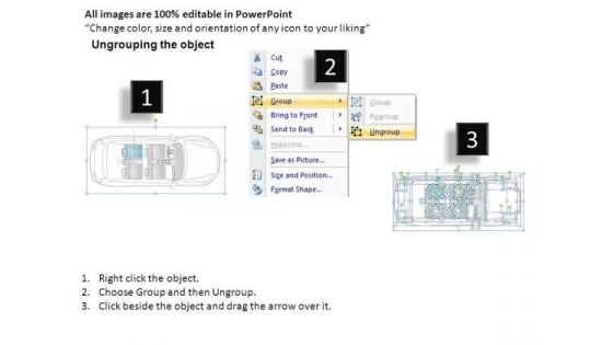 Highway 2 Door Gray Car Top PowerPoint Slides And Ppt Diagram Templates