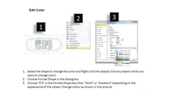 Highway 2 Door Gray Car Top PowerPoint Slides And Ppt Diagram Templates