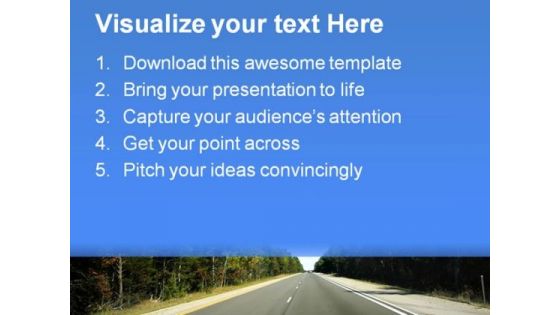 Highway Travel PowerPoint Background And Template 1210