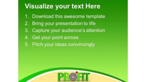 Hit The Target To Make Business Profit PowerPoint Templates Ppt Backgrounds For Slides 0513