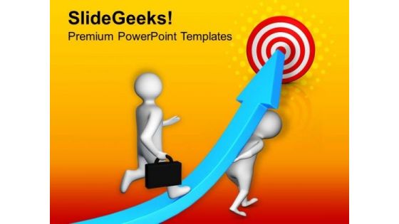 Hitting Target For Financial Growth PowerPoint Templates Ppt Backgrounds For Slides 0713