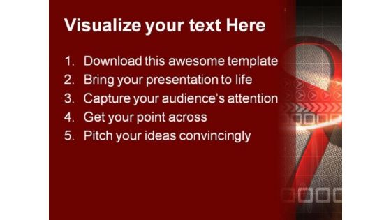 Hiv Ribbon Science PowerPoint Backgrounds And Templates 1210