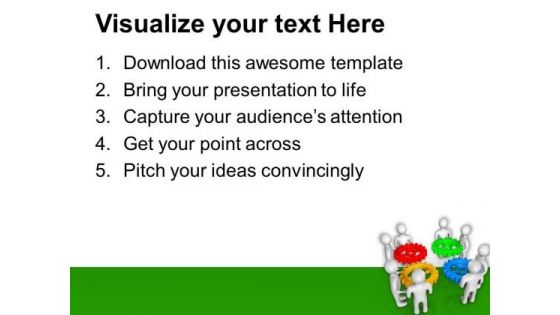 Hold Right Gears For Proccess PowerPoint Templates Ppt Backgrounds For Slides 0713