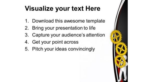 Hold Right Gears To Catalyse The Process PowerPoint Templates Ppt Backgrounds For Slides 0613