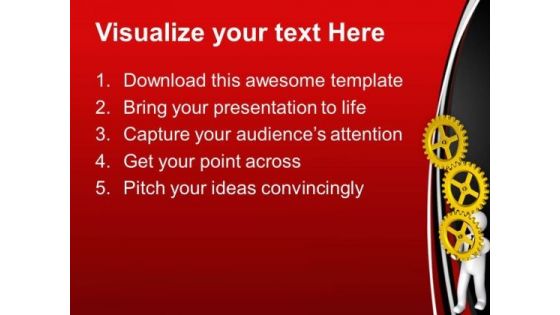Hold Right Gears To Catalyse The Process PowerPoint Templates Ppt Backgrounds For Slides 0613