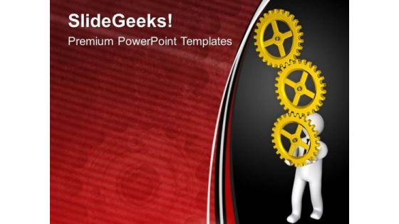 Hold Right Gears To Catalyse The Process PowerPoint Templates Ppt Backgrounds For Slides 0613