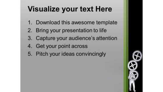 Hold The Right Gear For Good Process PowerPoint Templates Ppt Backgrounds For Slides 0613