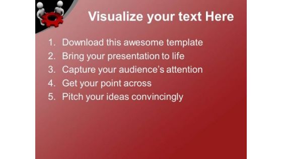 Hold The Right Gear For Success PowerPoint Templates Ppt Backgrounds For Slides 0613