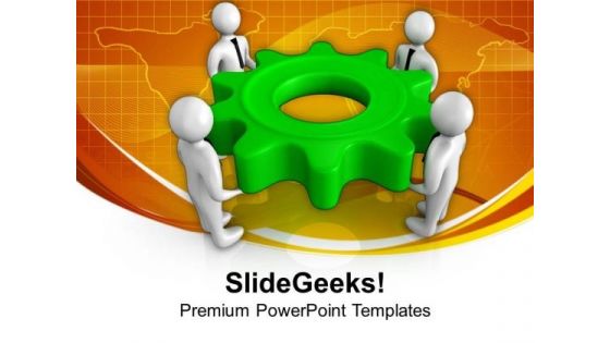 Hold The Right Gears PowerPoint Templates Ppt Backgrounds For Slides 0713