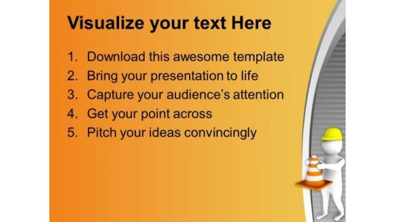 Hold The Safety Triangle PowerPoint Templates Ppt Backgrounds For Slides 0713