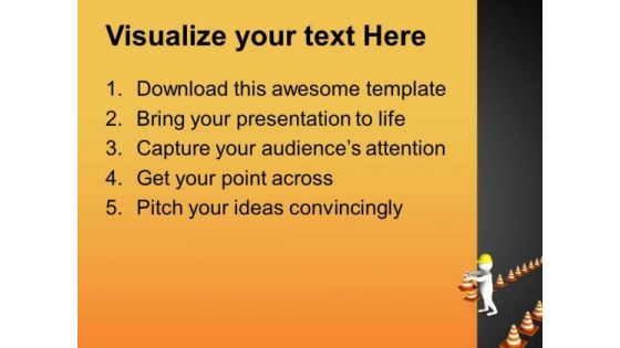 Hold The Traffic For Construction PowerPoint Templates Ppt Backgrounds For Slides 0713