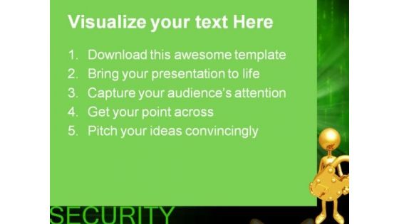 Holding A Lock Security PowerPoint Templates And PowerPoint Backgrounds 0711