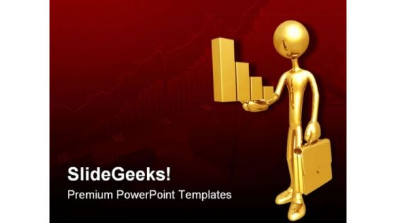 Holding Golden Bar Business PowerPoint Templates And PowerPoint Backgrounds 0511