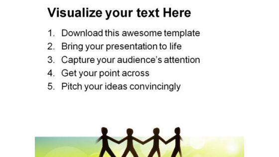 Holding Hands Altogether Success PowerPoint Themes And PowerPoint Slides 0711