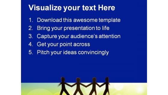 Holding Hands Altogether Success PowerPoint Themes And PowerPoint Slides 0711