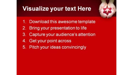 Holding Star Christmas PowerPoint Themes And PowerPoint Slides 0511