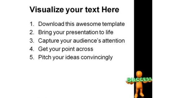 Holding Success Business PowerPoint Themes And PowerPoint Slides 0811