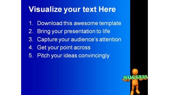 Holding Success Business PowerPoint Themes And PowerPoint Slides 0811
