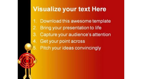Holding Target Business PowerPoint Templates And PowerPoint Backgrounds 0611