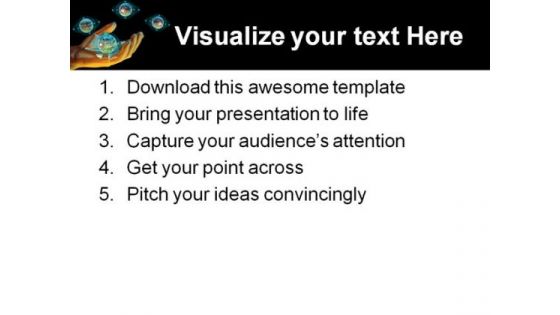 Holding Technology Science PowerPoint Backgrounds And Templates 1210