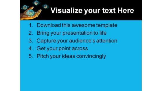 Holding Technology Science PowerPoint Backgrounds And Templates 1210
