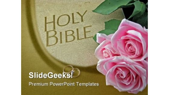 Holy Bible Religion PowerPoint Template 0610