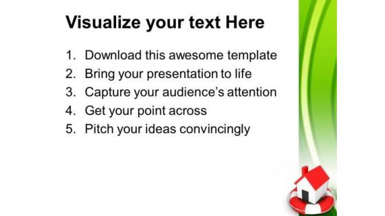 Home In Lifesaver PowerPoint Templates Ppt Backgrounds For Slides 0113