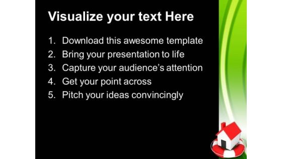 Home In Lifesaver PowerPoint Templates Ppt Backgrounds For Slides 0113