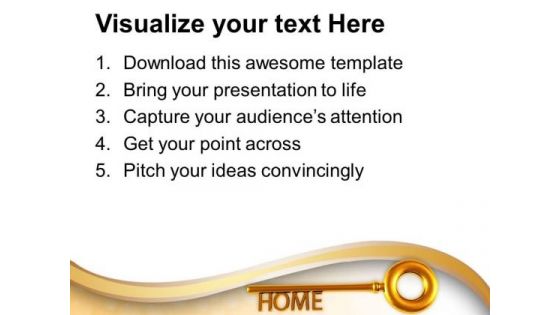 Home Key Real Estate Security PowerPoint Templates Ppt Backgrounds For Slides 0213