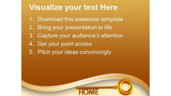 Home Key Real Estate Security PowerPoint Templates Ppt Backgrounds For Slides 0213