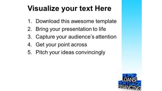 Home Loans Finance PowerPoint Templates And PowerPoint Themes 0812