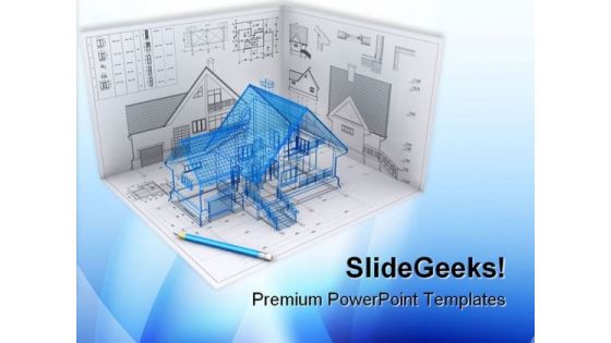 Home Project Architecture PowerPoint Templates And PowerPoint Backgrounds 0811