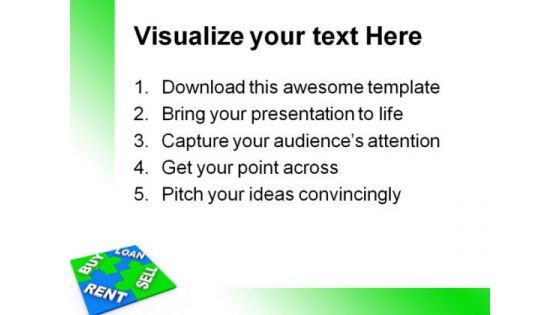 Home Puzzle Buy And Sell Real Estate PowerPoint Templates And PowerPoint Backgrounds 0411