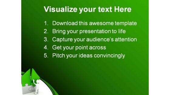 Home Puzzle Real Estate PowerPoint Templates And PowerPoint Backgrounds 0711
