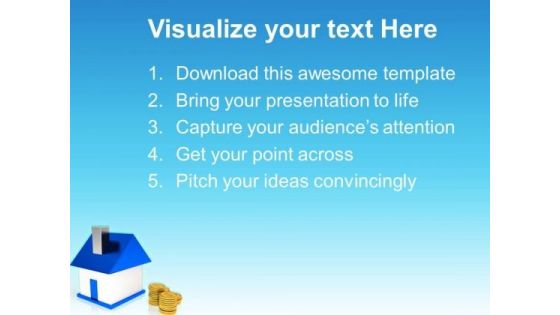 Home With Money Finance PowerPoint Templates And PowerPoint Themes 0812