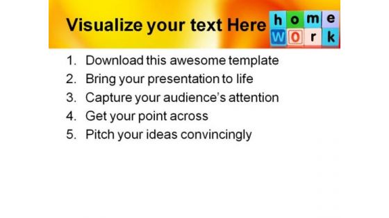 Home Work Education PowerPoint Backgrounds And Templates 1210