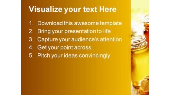 Honey For Health Food PowerPoint Themes And PowerPoint Slides 0811
