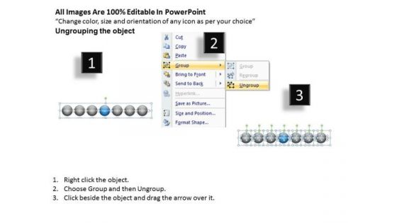 Horizontal Arrow Procedure 7 Stages Make Flow Charts PowerPoint Templates