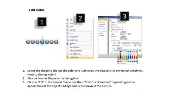 Horizontal Arrow Procedure 7 Stages Make Flow Charts PowerPoint Templates