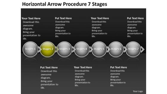Horizontal Arrow Procedure 7 Stages Wire Schematic PowerPoint Templates Horizontal Arrow Procedure 7 Stages Wire Schematic PowerPoint Templates