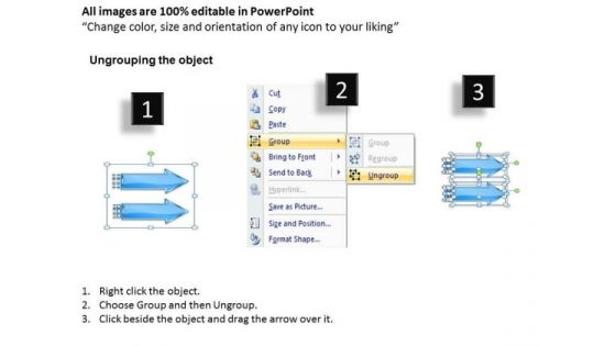 Horizontal Continuous Process Business Plans For Small PowerPoint Templates